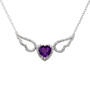 Amethyst Diamond Angel Wing Pendant 11142 0782 a main