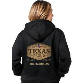 The Personalized Lone Star Hoodie 12733 0033 o model back