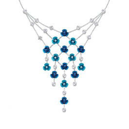 Blue Wave Floral Necklace 12121 0025 a main