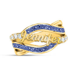 Golden Swirl Birthstone Ring 12672 0010 i september