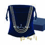 Timeless Style Triple Necklace & Earring Collection 12429 0016 g giftpouchbox