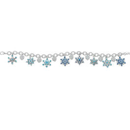 Snowflakes Hearts Charm Bracelet 10394 0011 b open