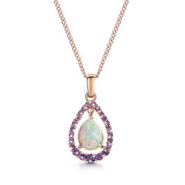 opulent opal and amethyst pendant UK OOAP a main