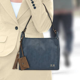 Navy Hobo Handbag With Free Coin Pouch 12832 0017 m model