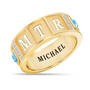 Personalized Birthstone Initials Ring 11010 0013 d march