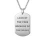 Steel Command Military Dog Tag and Chain Set 12489 0013 c reverse