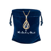 Diamond Embrace Blue Lapis Necklace 11452 0018 g gift pouch