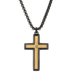 Personalized Diamond Cross and Dog Tag 12218 0029 a main