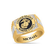 The Personalized Diamond Apex US Marines Ring 12934 0048 a main