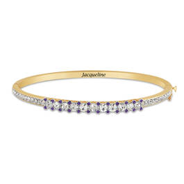 Birthstone Hearts Bangle 11396 0017 b february
