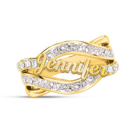 Golden Swirl Birthstone Ring 12672 0010 d april