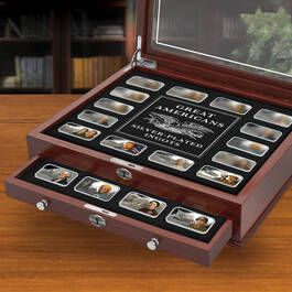 Great Americans Silver Plated Ingot Collection 12716 0018 e display