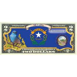 State Bird and Flower Enhanced $2 Bill Collection 11346 0026 a Nevada