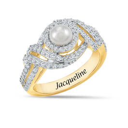 Personalized Genuine Birthstone Swirl Ring 10904 0014 f june