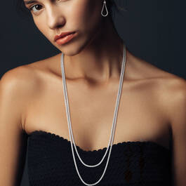 Silver Symphony Necklace Trio with Matching Earrings 12217 0012 m model