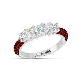 Brilliant Birthstone Bangle with Free Matching Ring 12683 0017 o ring