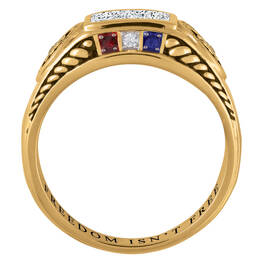 Freedom Isnt Free Patriot Diamond Ring 12658 0018 d shank