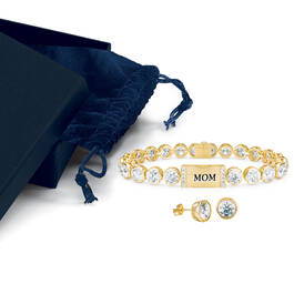 Mom Tennis Bracelet Free Earrings 11142 3463 g gift box