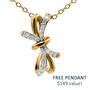 Diamond Bow Ring Free Pendant 11142 1616 c pendant