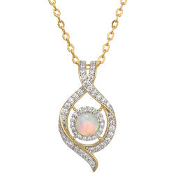 Sparkling Embrace Genuine White Topaz Pendant 12302 0018 j october