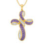 Heaven’s Blessing Diamond & Birthstone Cross Pendant, Heavens Blessing Diamond Birthstone Cross Pendant 6985 0014 f june