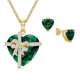 Pers My Heart Yours Birthstone Diamond Pendant with FREE Matching Earrings 12344 0018 d may