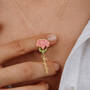 Birth Month Flower Pendant, Personalized Birth Month Flower Pendant 11904 0012 n model