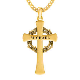 Crown of Thorns Diamond Cross Pendant 5933 0050 c back