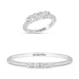 Brilliant Birthstone Bangle with Free Matching Ring 12683 0017 d april