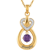 Genuine Birthstone Drop Pendant 2273 001 4 2