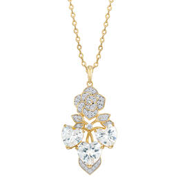Golden Rose Triple Heart Necklace 12763 0010 a main