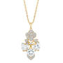 Golden Rose Triple Heart Necklace 12763 0010 a main
