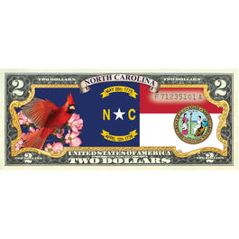 State Bird and Flower Enhanced $2 Bill Collection 11346 0026 a NorthCarolina