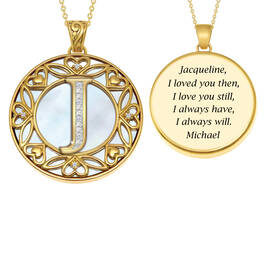 I Love You Personalized Diamond Initial Pendant 10761 0024 a main