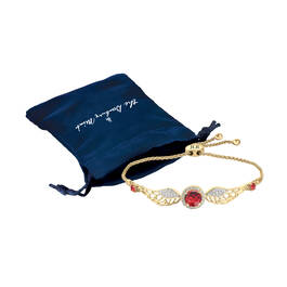 Personalized Angel Wing Birthstone Bracelet by Michael OConnor 12244 0019 o gift pouch