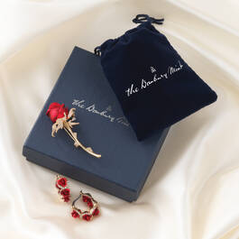 Endless Love Rose Pin with Free Matching Earrings 12343 0019 g giftbox