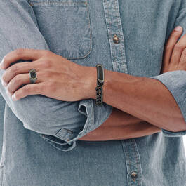 Steel Resolve Ring with FREE Matching Bracelet 12321 0015 m model