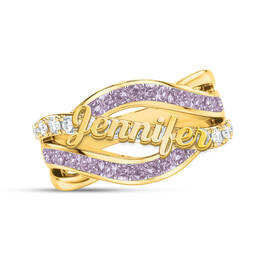 Golden Swirl Birthstone Ring 12672 0010 f june