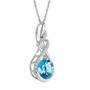 Shimmering Sea Blue Topaz Pendant 12475 0019 b side