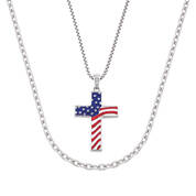 Personalized Diamond Freedom Cross Patriotic Set 13021 0016 a main