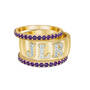 Brilliant Trio Birthstone Diamond Ring Set 12595 0014 b february