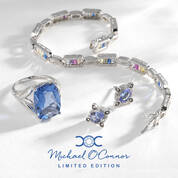 Michael O Connor Limited Edition Tanzanite Earrings 11142 1970 b card