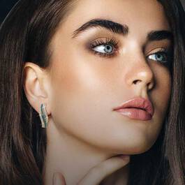 Blue Swirl Diamond Earrings 6451 001 9 4