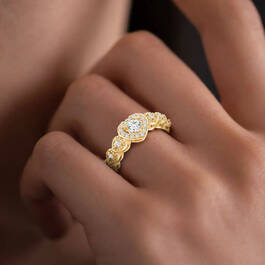 Golden Heart Ring 12674 0018 m model