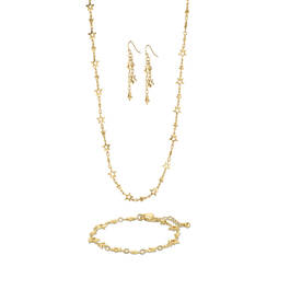 Golden Glamour Triple Necklace Bracelet&Earring Collection 12917 0015 d starset