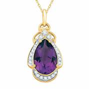Amethyst  Diamond Pendant 3981 001 5 1