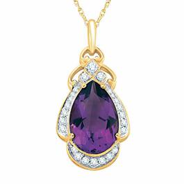 Amethyst  Diamond Pendant 3981 001 5 1