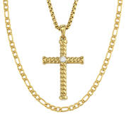 Personalized Enduring Faith Cross Pendant with Free Matching Chain 12898 0018 a main