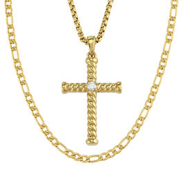 Personalized Enduring Faith Cross Pendant with Free Matching Chain 12898 0018 a main
