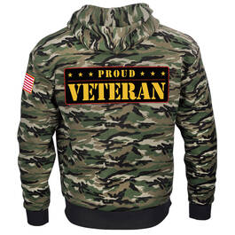 The Personalized Proud Veteran Camo Hoodie 12419 0018 b back